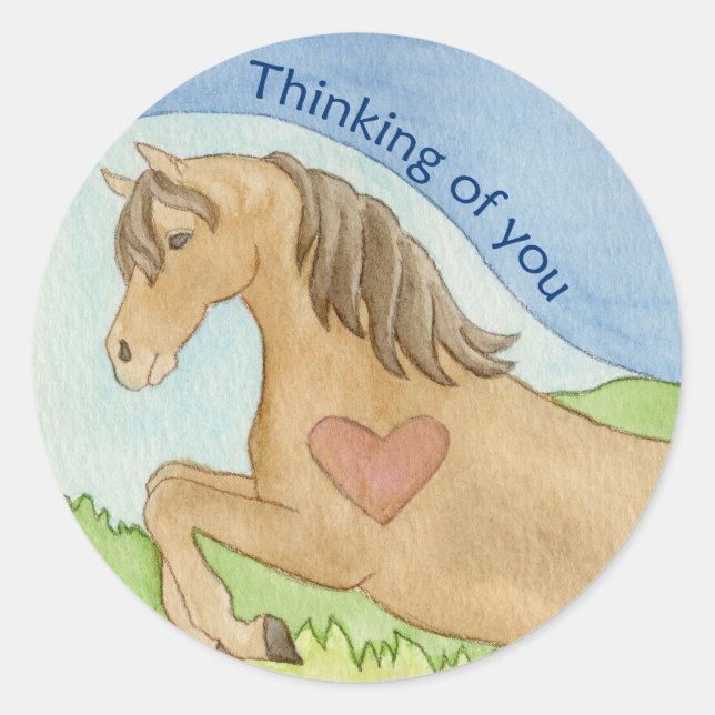 Horse Thinking of You sticker (Front)