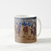 Horse Thoroughbred Racing First Turn Mug (Front Right)