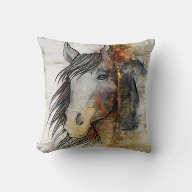 HORSE THROW PILLOW (Front)