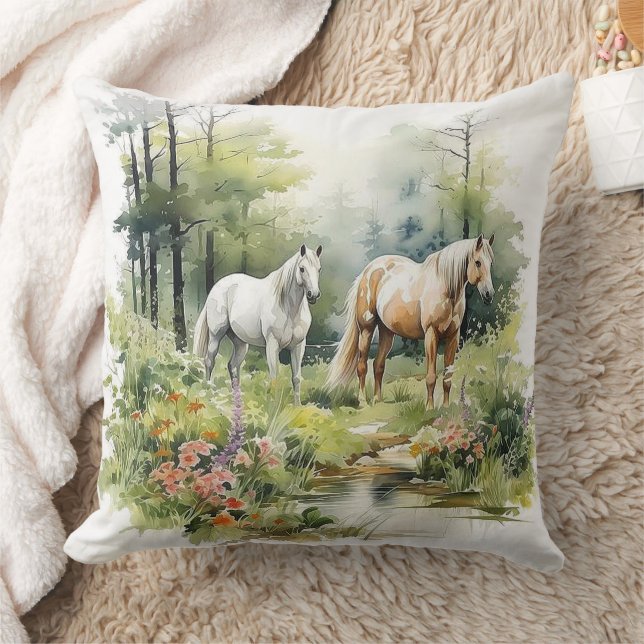 Horse Throw Pillow (Blanket)