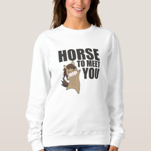 Horse To Meet You Cute Pony Horse Rider Sweatshirt