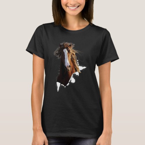 Horse Torn Cloth For Animal T-Shirt