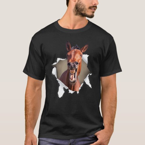 Horse Torn Cloth Horse For Girls Boys Women Me T-Shirt