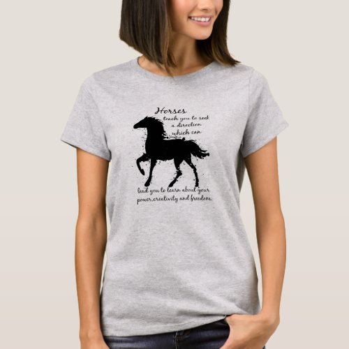 Horse Totem Animal Spirit Guide Wisdom or Advice T_Shirt