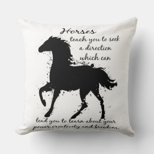 Horse Totem Animal Spirit Guide Wisdom or Advice Throw Pillow