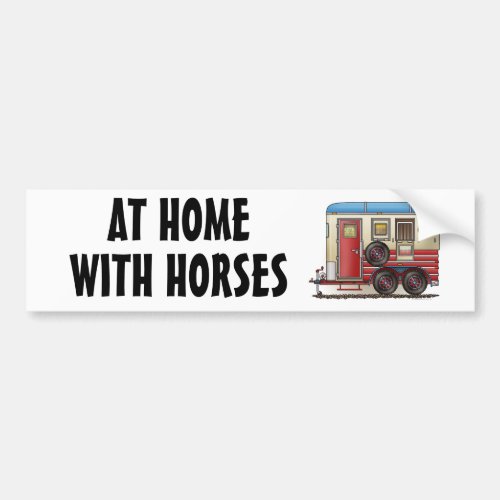 Horse Trailer Camper Bumper Sticker