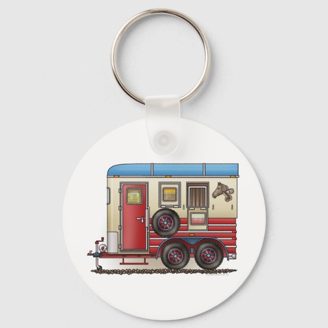 Horse Trailer Camper Keychain (Front)