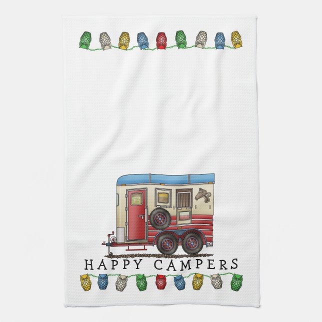 Horse Trailer Camper Towel (Vertical)