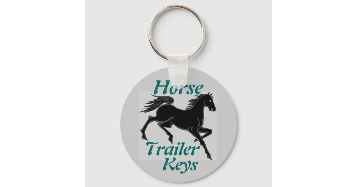 Dappl 'I Like Horses' Keychain in Black/Silver - One Size