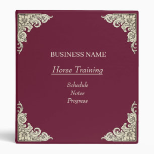 Horse Trainer Riding Lessons 3 Ring Binder