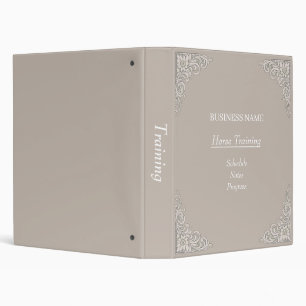 Horse Trainer Riding Lessons 3 Ring Binder