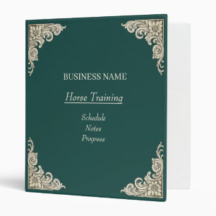Horse Trainer Riding Lessons 3 Ring Binder
