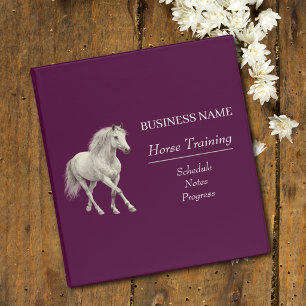 Horse Trainer Riding Lessons Organization 3 Ring Binder