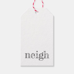 horse typography neigh pet lover barn pony fun gift tags