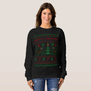 Horse Ugly Christmas Sweater Horse Santa Christmas