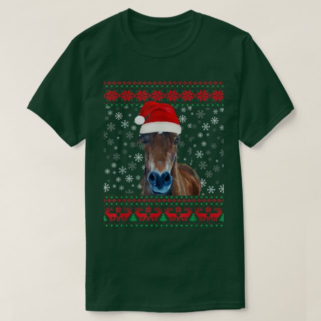 Horse Ugly Christmas Sweater Lover  (Design Front)
