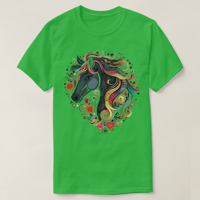 Horse Valentine Day T-Shirt (Design Front)