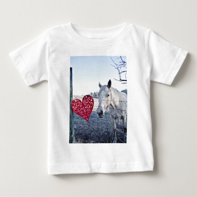 HORSE Valentine heart Baby T-Shirt (Front)