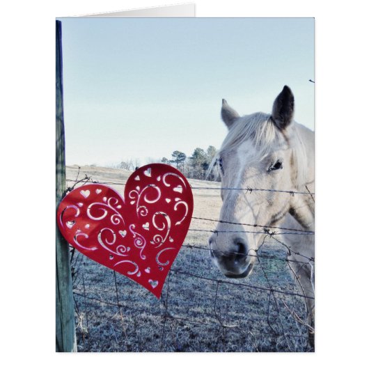 HORSE Valentine heart Cards (Front)