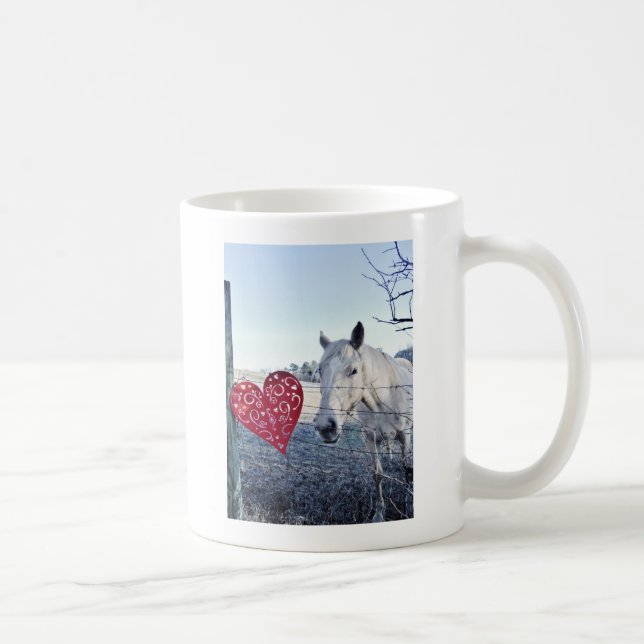 HORSE Valentine heart Coffee Mug (Right)