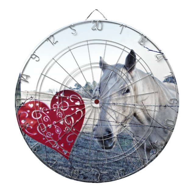 HORSE Valentine heart Dartboard (Front)