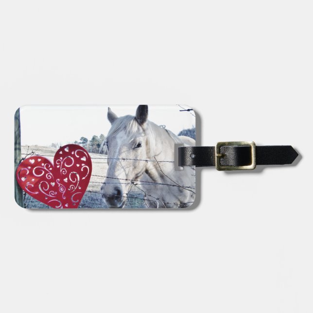 HORSE Valentine heart Luggage Tag (Front Horizontal)