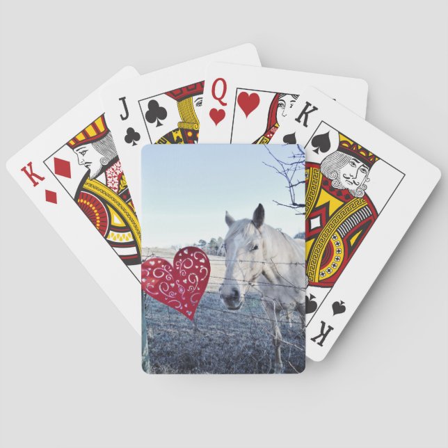 HORSE Valentine heart Poker Cards (Back)