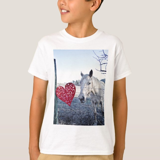 HORSE Valentine heart T-Shirt (Front)