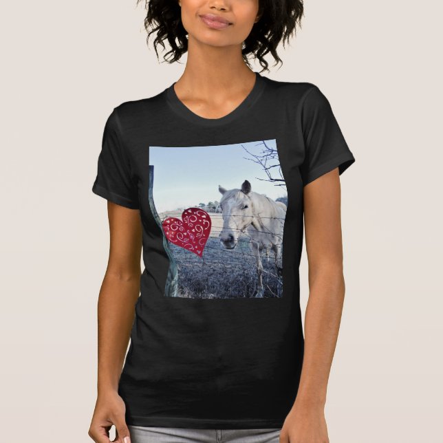 HORSE Valentine heart T-Shirt (Front)