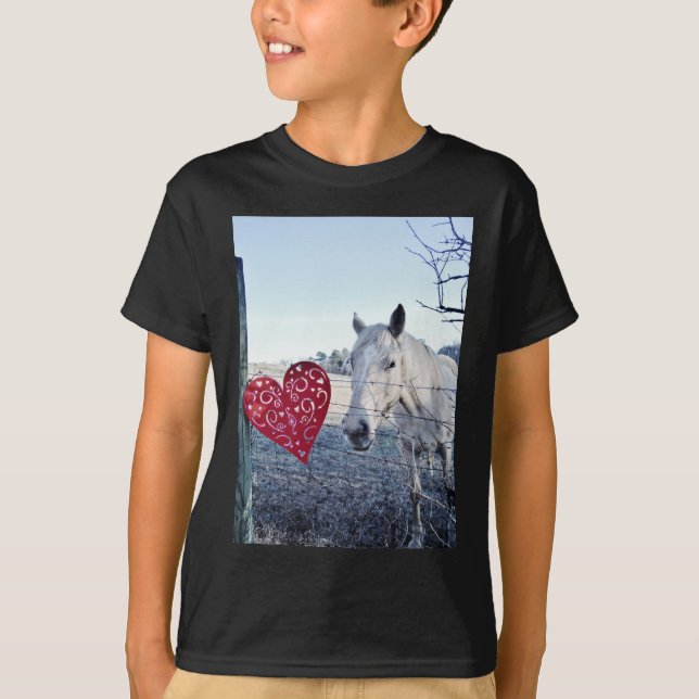 HORSE Valentine heart T-Shirt (Front)