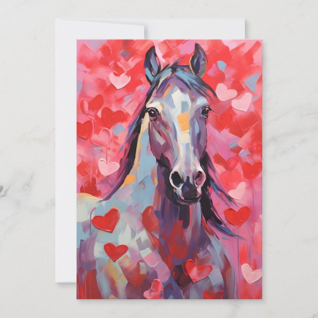 Horse Valentine's Day Holiday Card (Front)
