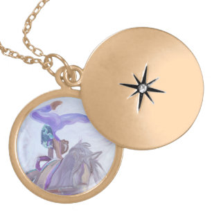 Horse Vaulting  Gold Plated Necklace