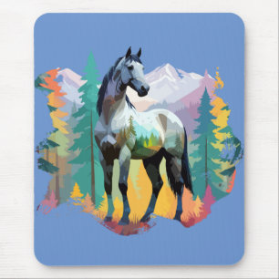 Horse Vector Art Animal In The Majestic Nature Mouse Pad