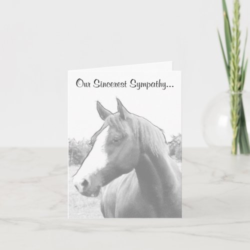 Horse Veterinary Sympathy Card