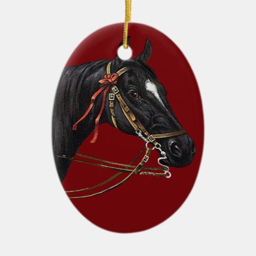 Horse Vintage Art Ornament