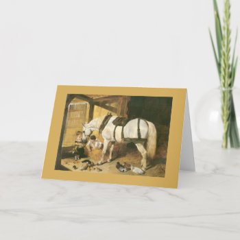 Horse Vintage Greeting Card by horsesense at Zazzle