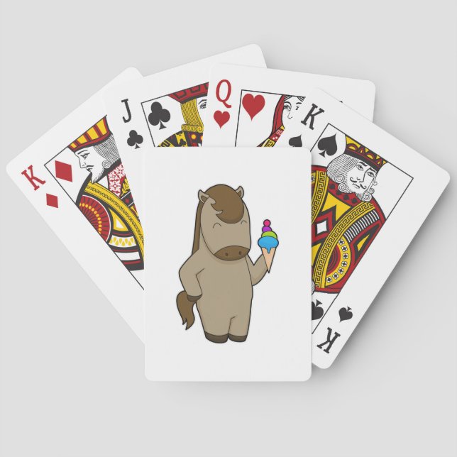 Horse Waffle ice cream Poker Cards (Back)