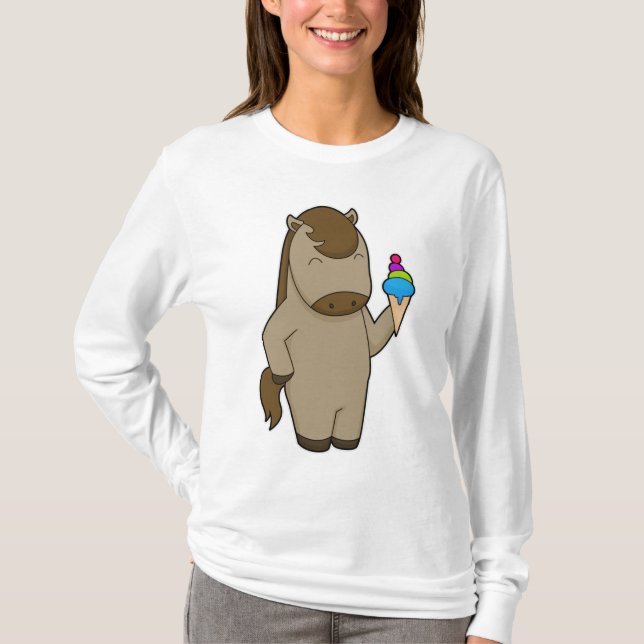 Horse Waffle ice cream T-Shirt (Front)