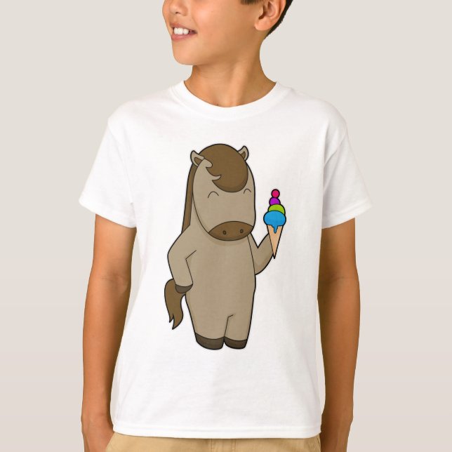 Horse Waffle ice cream T-Shirt (Front)