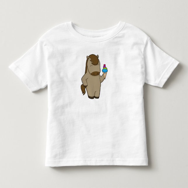 Horse Waffle ice cream Toddler T-shirt (Front)