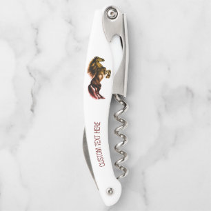 Horse Waiter's Corkscrew Gift with Custom Text