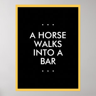 Horse Walks Into a Bar Poster