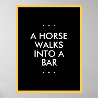 Horse Walks Into a Bar Poster