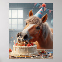 Horse Wall Art, Horse Birthday Party, Funny Horse