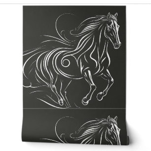 Horse Wall Background Scrolling Lines Backdrop