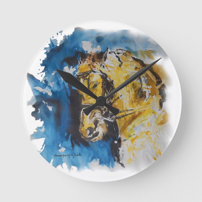 Horse Wall Clock in Acute Spots (Front)