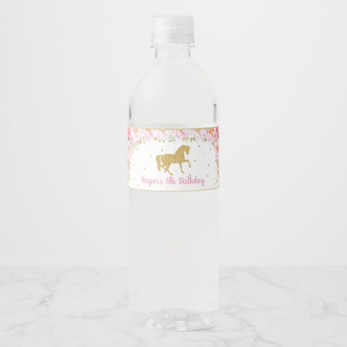 Horse Water Bottle Sticker Labels Birthday Favor