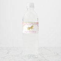 Horse Water Bottle Sticker Labels Birthday Favour