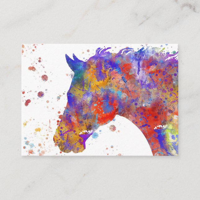 Horse Watercolor Business Card (Front)