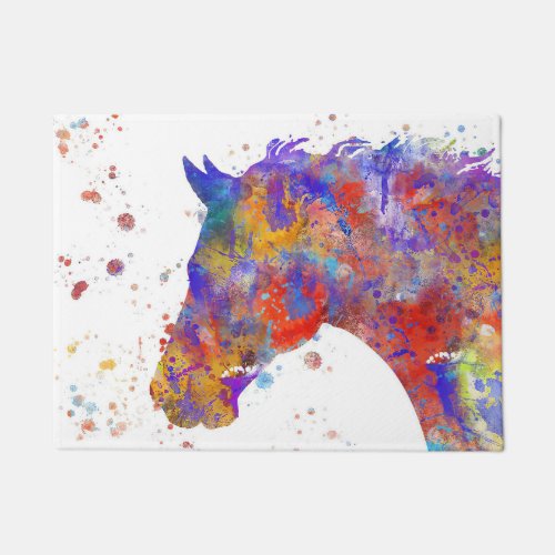 Horse Watercolor Doormat